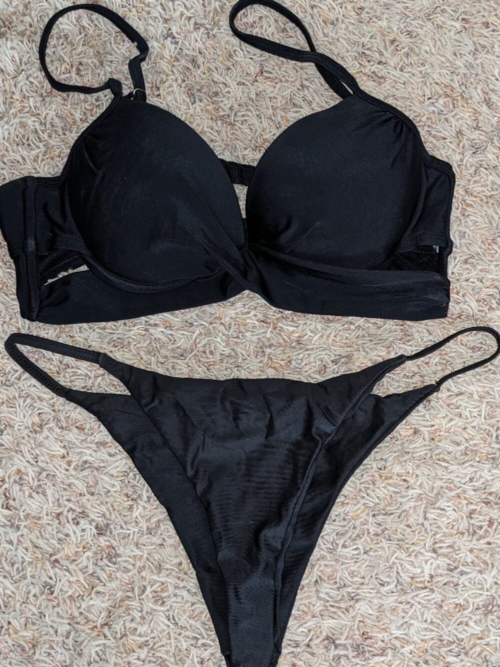 Jack's Swimwear Black Bikini Sz M